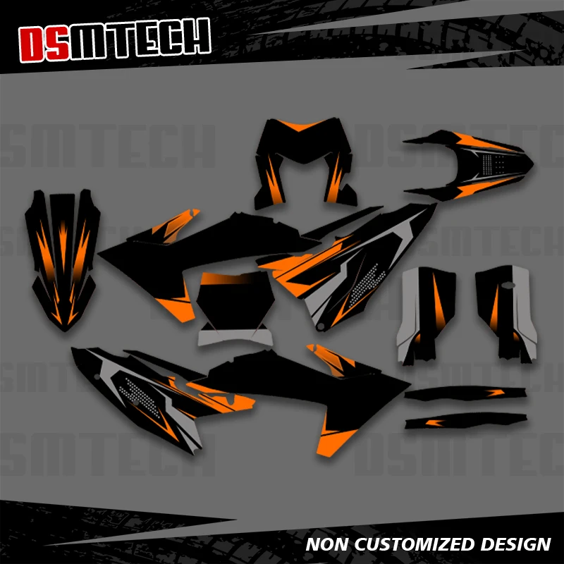 

DSMTECH для KTM SX SXF XC XCF 250 300 350 450 2023 2024 2025 EXC EXCF XCW 2024 2025 2026 Графические наклейки Наклейка Фон 008