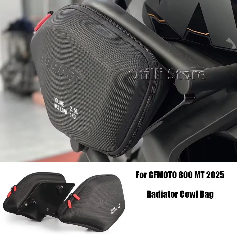 For CFMOTO 800mt 2025 Motorcycle Accessories 800 MT 2022-2025 Radiator Cowl Bag Side Fairing Tool Storage Bags