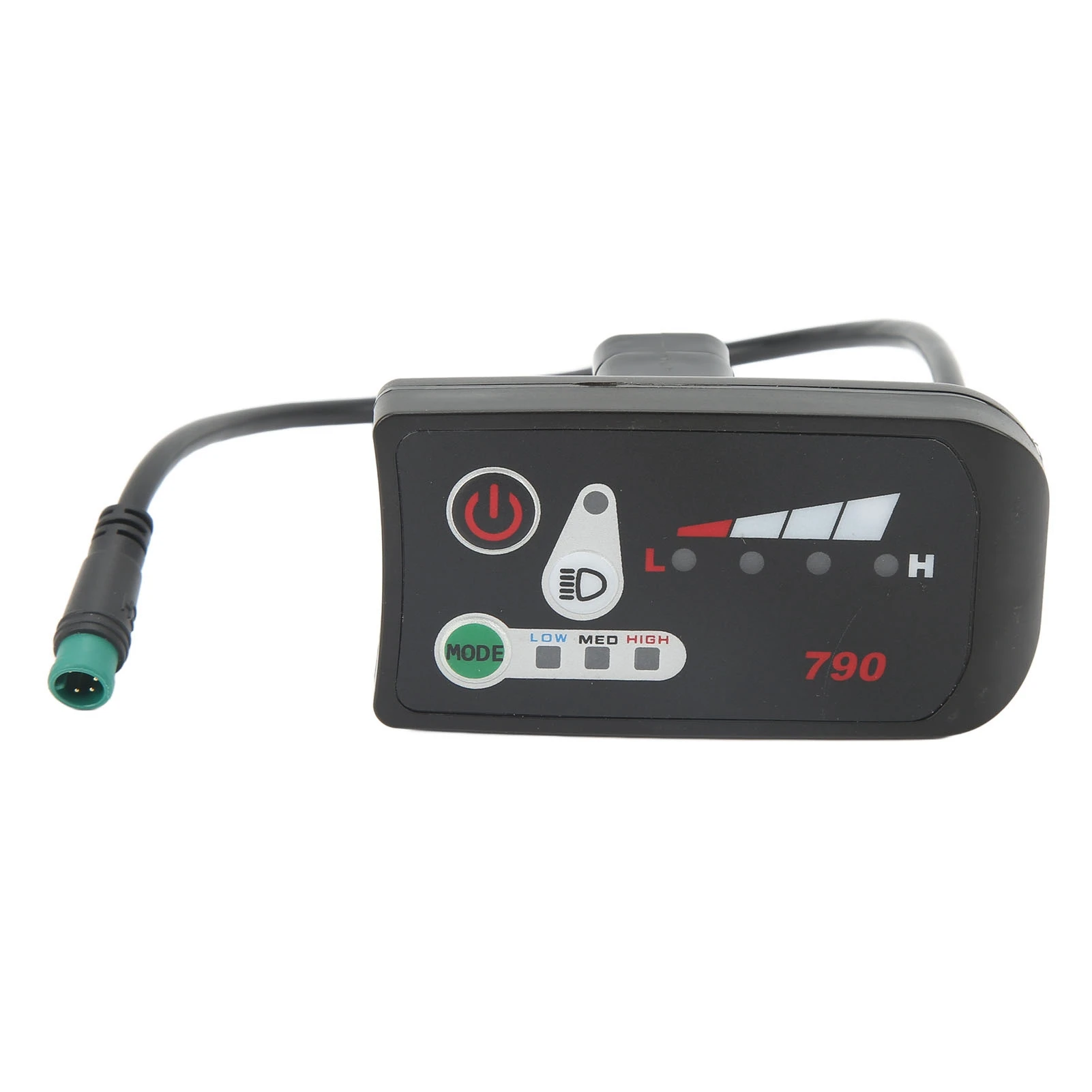 Display voor elektrische fietsen Lichtgewicht draad en interface ABS Elektrische fiets LED-display Bedieningspaneel voor modificatie