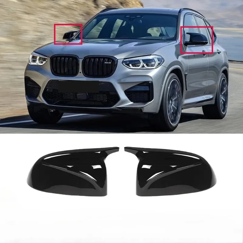 

Glossy Black High Quality ABS Rearview Mirror Covers Caps for BMW X3 X4 X5 X6 X7 G01 G02 G05 G06 G07 G08 2018-2025 2024 2023