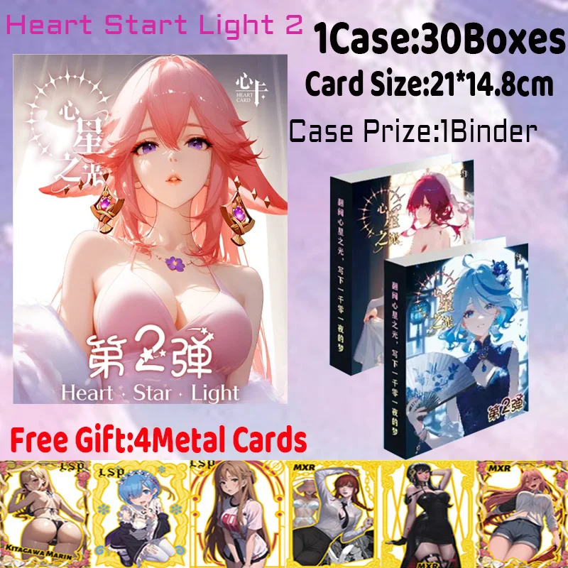 XinKa Culture Heart Start Light Wave 2 Collection Card Rare Collection Waifu Cards ACG Girls Booster Box Hobbies Gifts