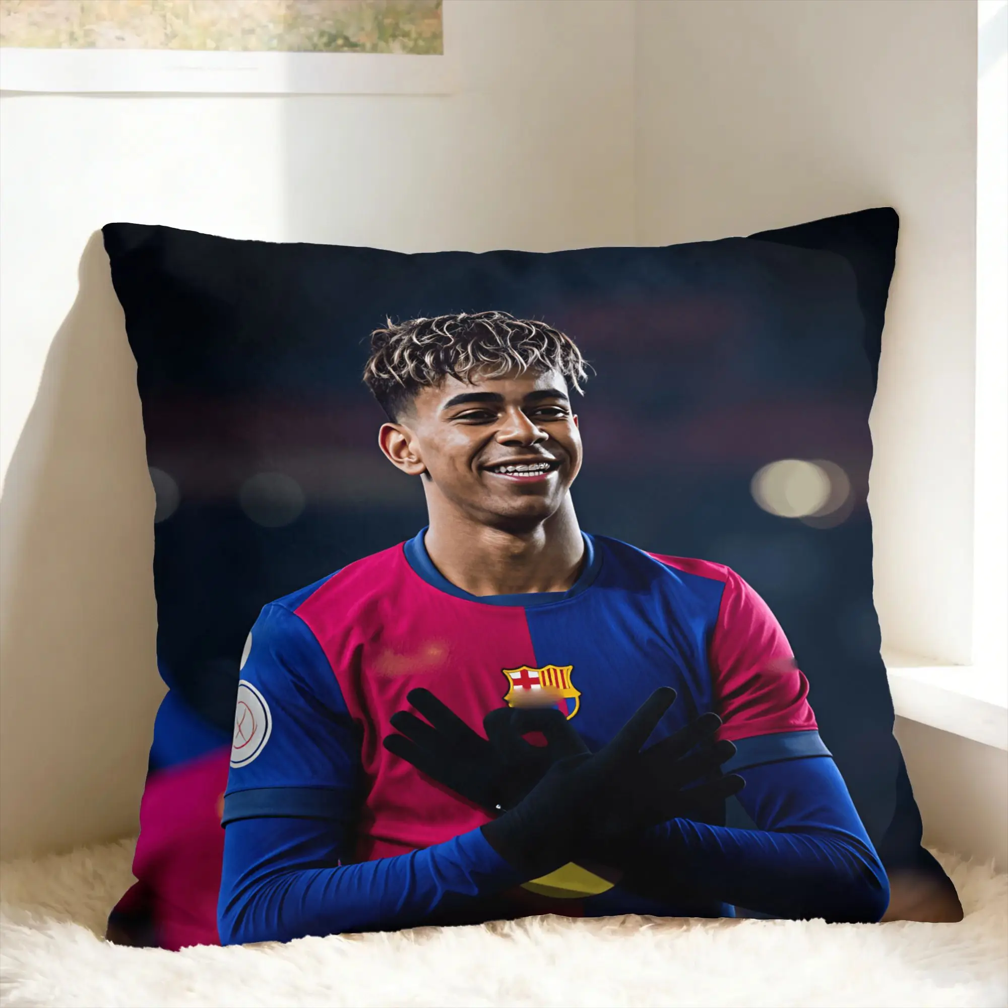 L-Lamine FootballStar y-Yamal Pillow Case  Square Pillow Cover For Couch Sofa Bedroom Novelty Pillowcases