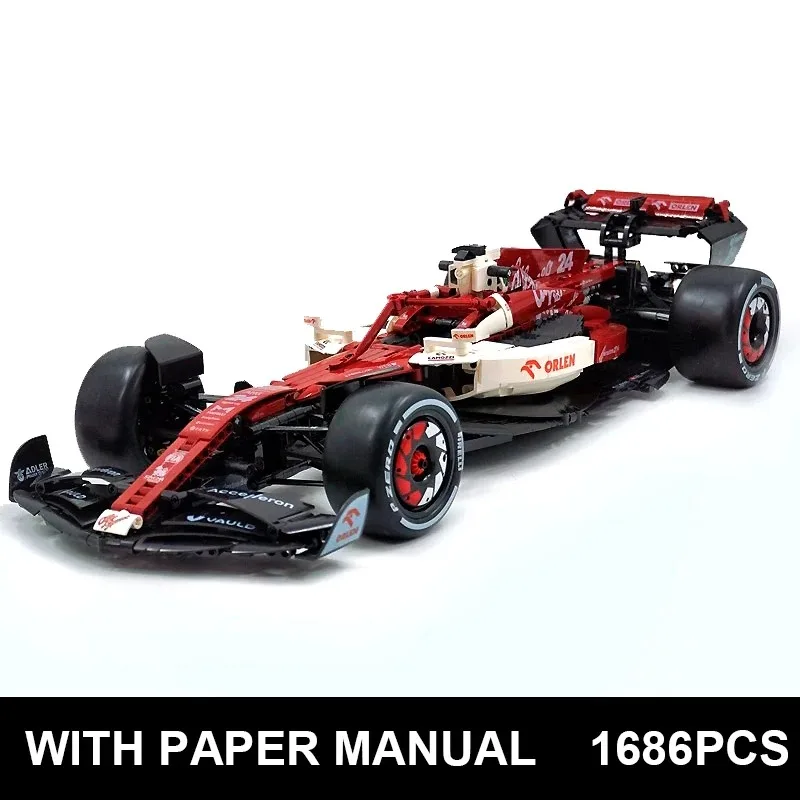 

Technical MOC Cada C64005 Alfa Romeo F1 Team ORLEN C42 2022 Car Model 1868PCS Building Blocks Brick Puzzle Toys for Kids Gift