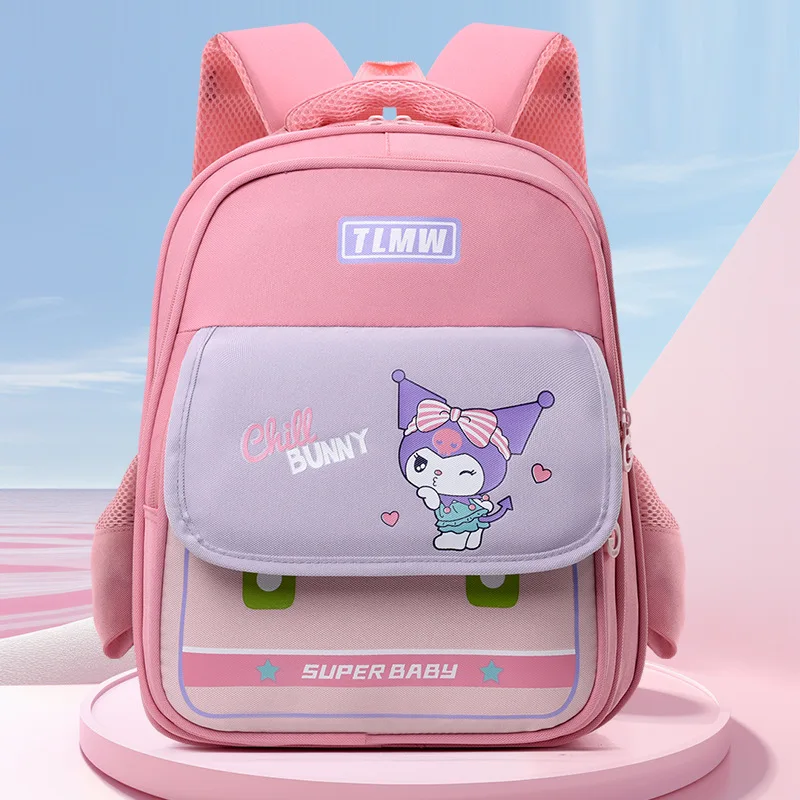 

Sanrio Kulomie New Student Trend Lightweight Burden Reduction School Bag Cartoon Outdoor Travel Leisure Printed Backpack