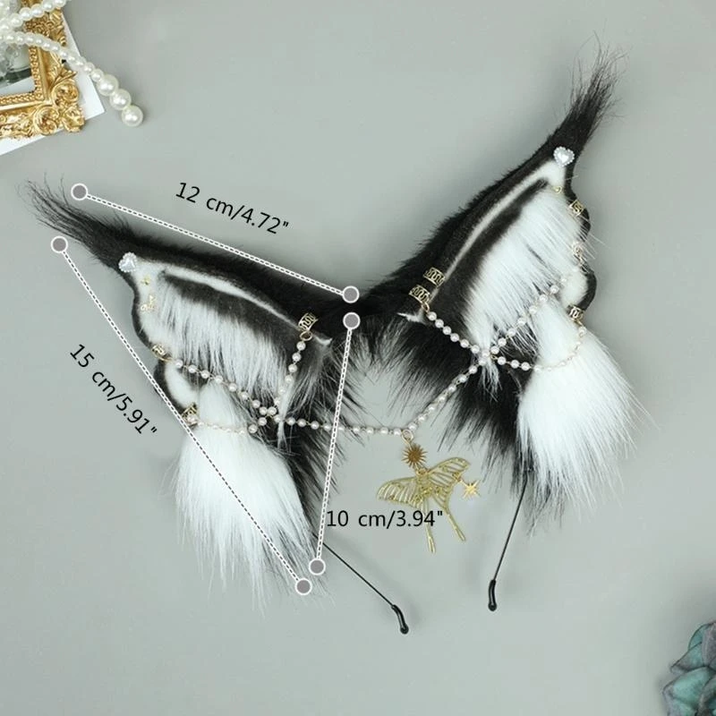 Fénits cosplay bandeau fausse oreille mignon confortable pour les vacances du festival des enfants des adultes