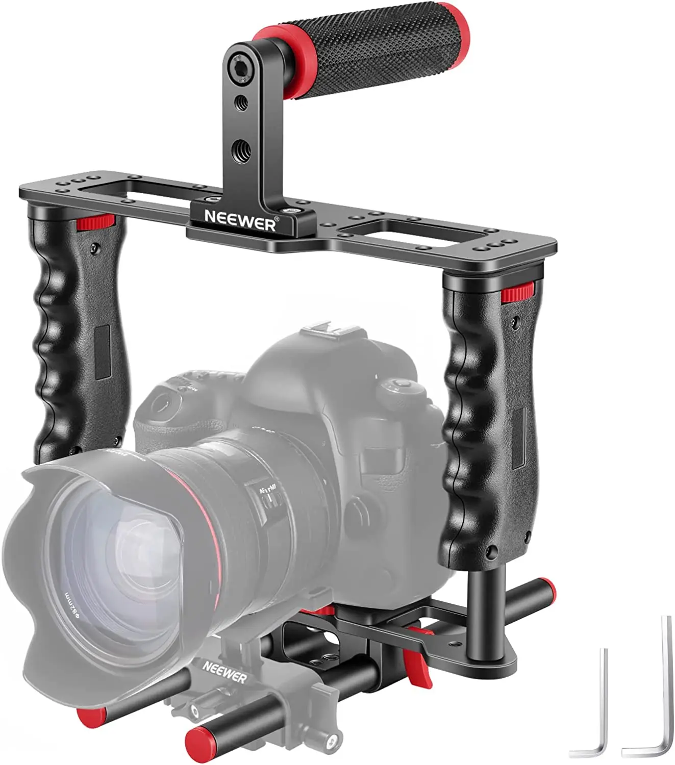 NEEWER Aluminum Alloy Camera Video Cage Film Movie Making Kit for Canon Sony Fujifilm Nikon DSLR Camera and Camcorder