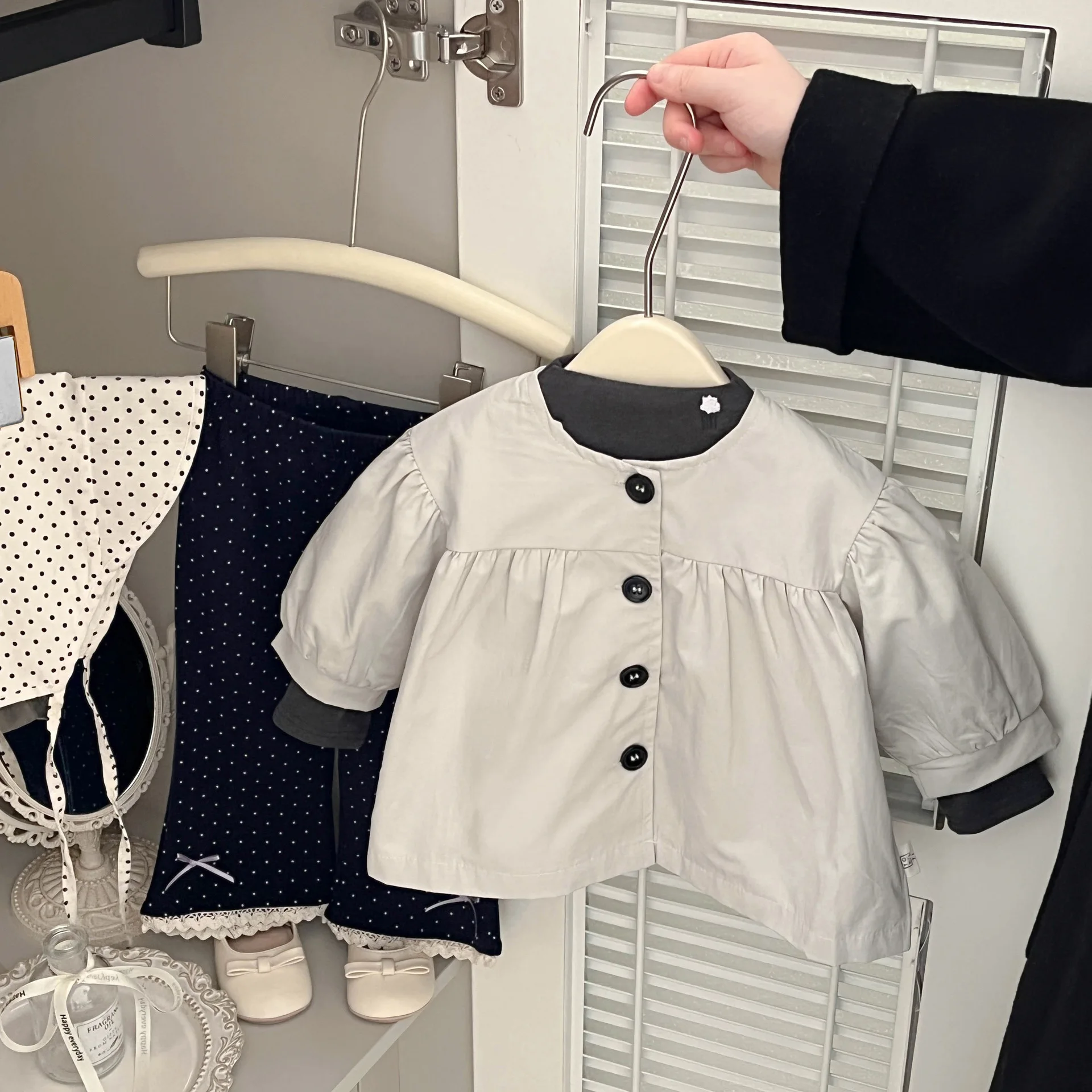 Girls Trench Coat 2025 New Autumn Clothing Foreign Style Little Girl Fashion Coat Infant Clothes Casual Jacket Autumn