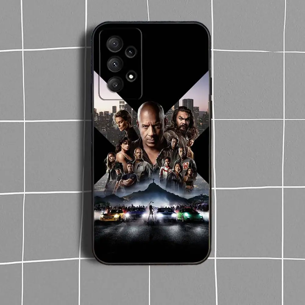 حافظة هاتف F-Fast or Furious 9 لهاتف سامسونج جالاكسي A73,31,32,72,41,53,52,71,22,5G,Note,J7,8,9 غطاء أسود ناعم