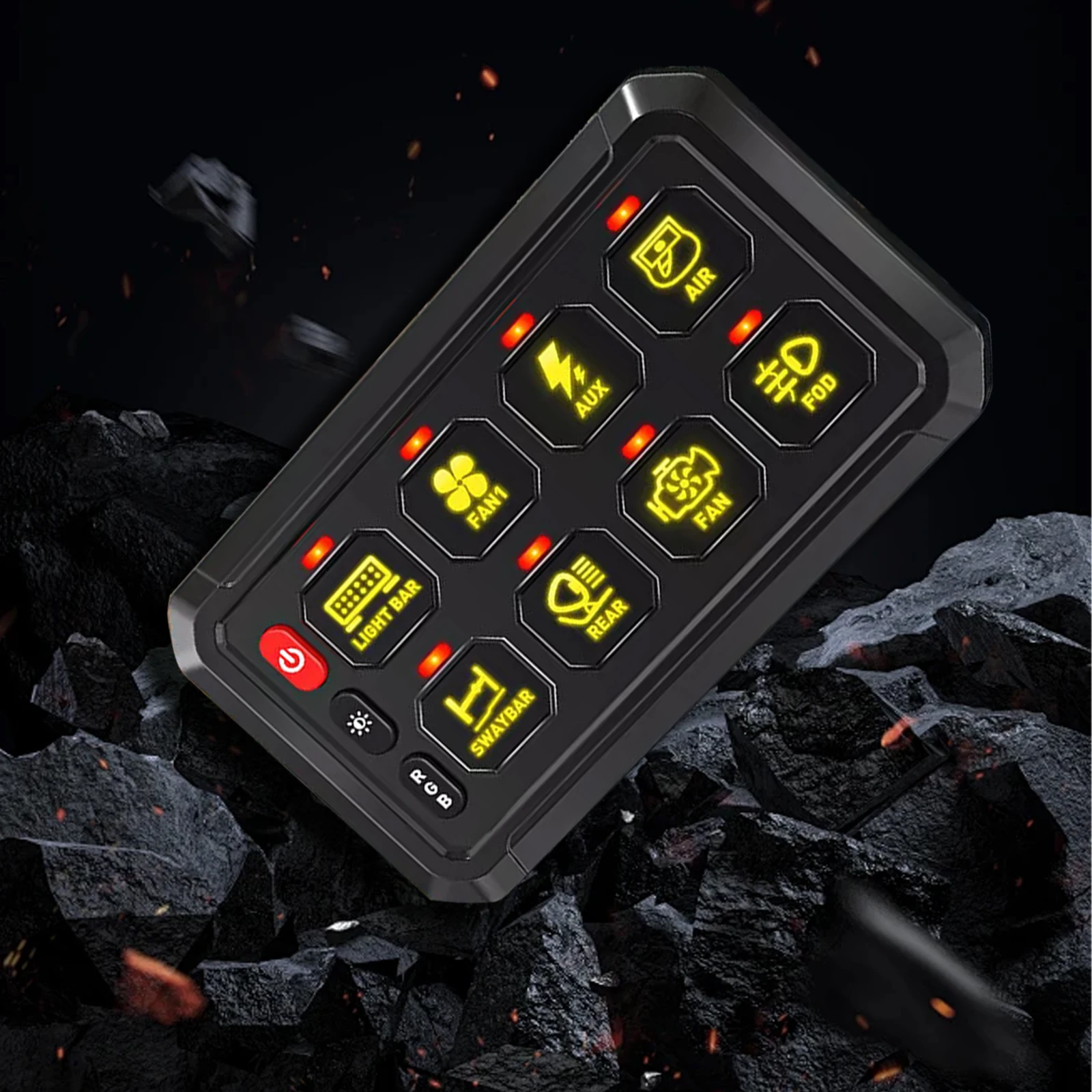 8 عصابة RGB عكس الضوء لوحة التبديل 12 فولت نظام التتابع الإلكتروني التحكم في الدائرة نظام التتابع لسيارة RV ATV SUV UTV شاحنة البحرية