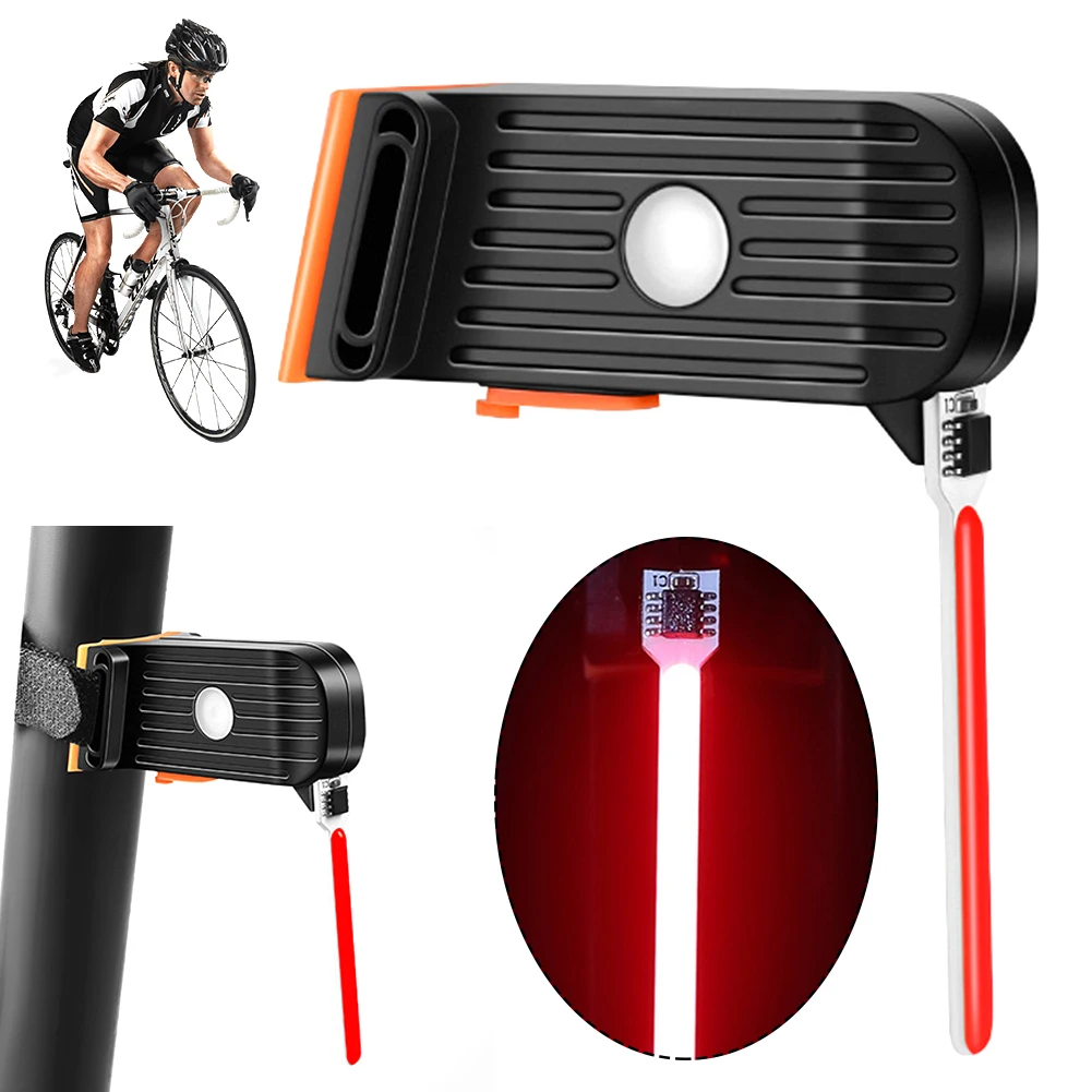 Bike Warning Lights Type C Rechargeable LED Safety Lights Multi Light Modes Flash Indicator Lamp Creative for Night Riding