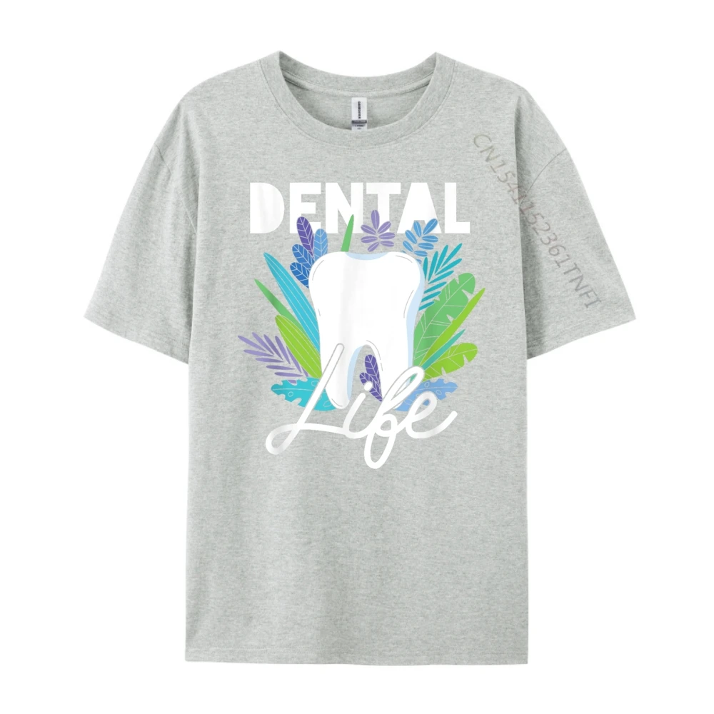 Dental Life Flowers Dentist Aid Dentist Mens Clothing Short Sleeve Tee Camisetas Hombre Easter Sunday