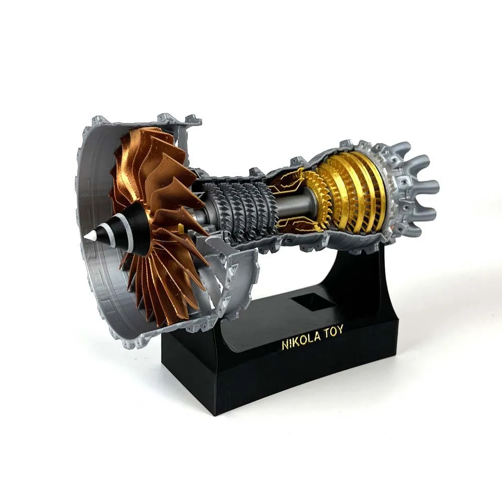 21CM TR900 Turbofan Engine Model Aircraft Engine Kit Turbojet Engine Model Adult Gift Mechanical Science Education Toy As Shown