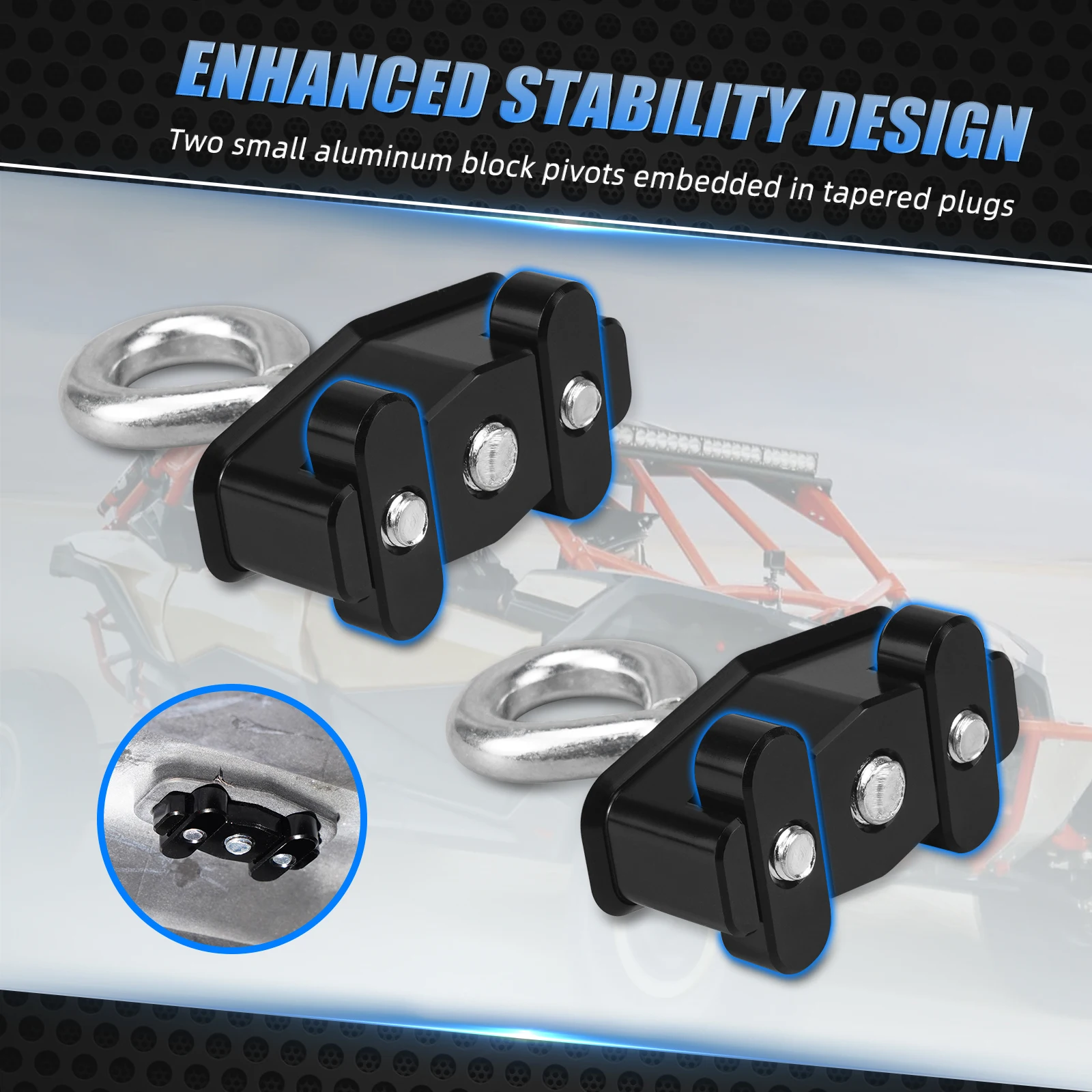 

UTV 2/4 PCS For Can Am X3 2017-2021 Lock Tie Down Anchors for Can-am Maverick X3 4x4 RR XDS Turbo DPS900 DPS HO LinQ Aluminum