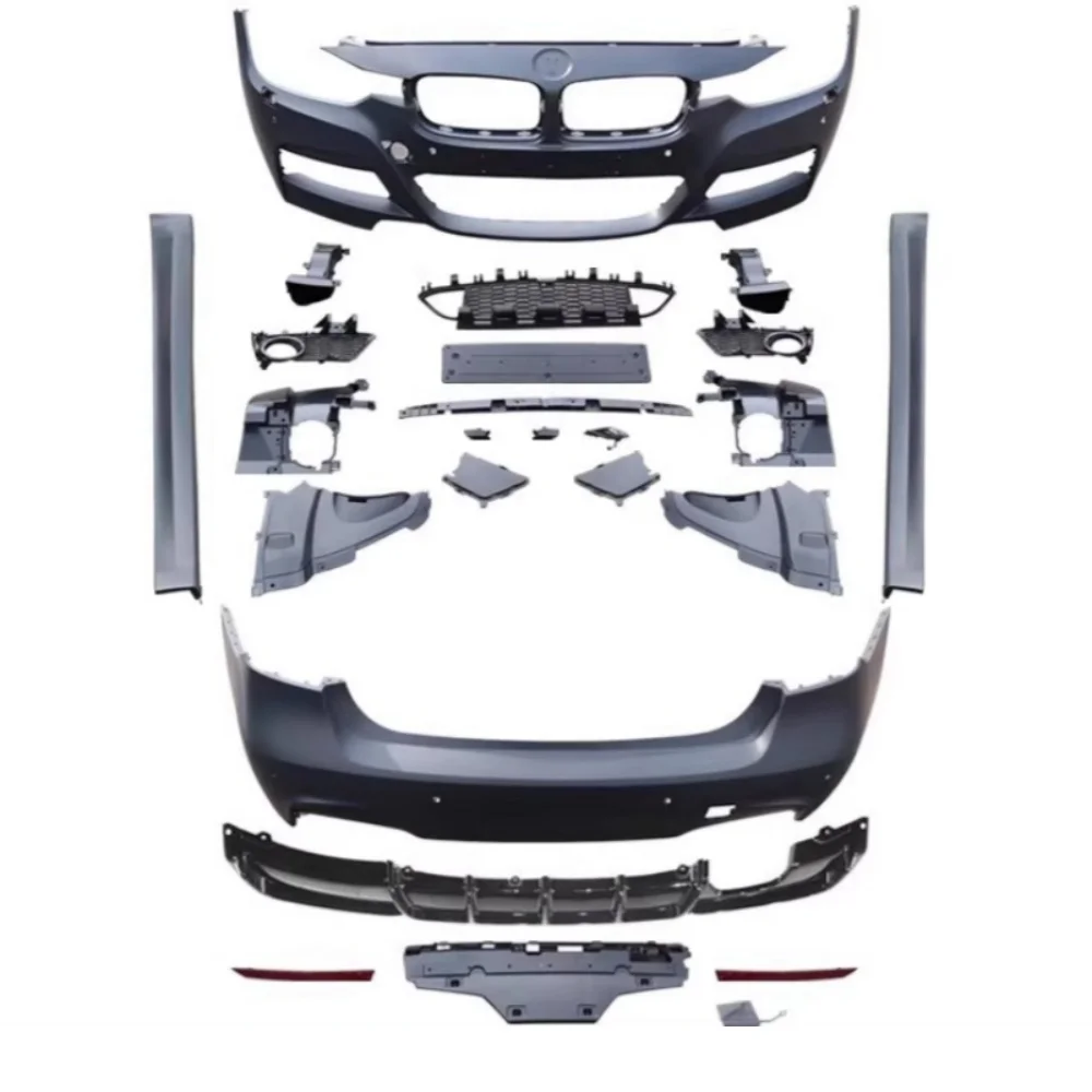 

Unpainted Kit For BMW 3 Series F30 F35 Modified Front Rear Bumper Grille Side Skirt Rear Lip