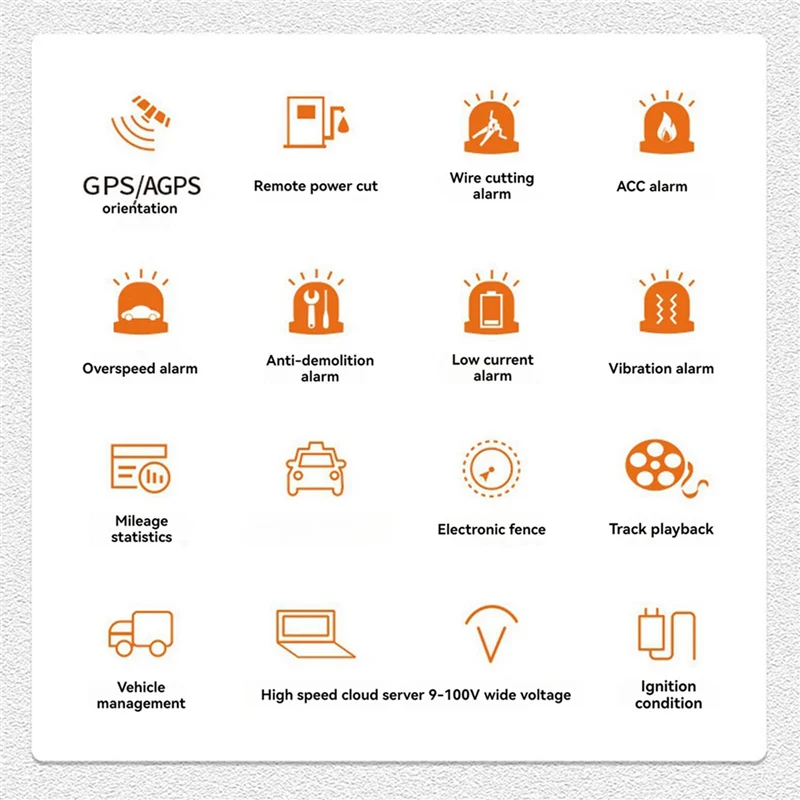 AA08-T3 Car GPS Tracker 9-100V Wide Voltage Built-In Antenna Vibration Alarm System Real-Time Anti-Theft GPS Tracking