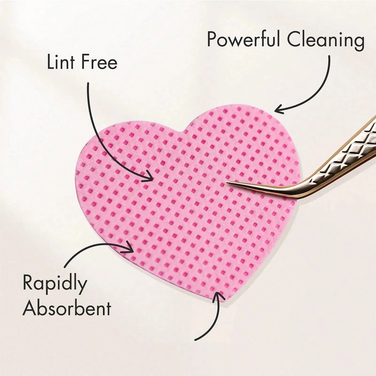 LINMANDA 200 pezzi di salviette per unghie senza pelucchi Salviette per colla per ciglia Salviette per rimozione smalto adatte per prodotti per l'estensione delle ciglia