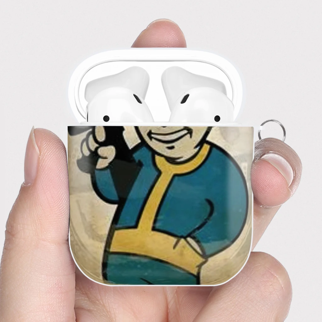 Voor AirPods Case Cover, harde pc-beschermhoes met gesp, compatibel met Apple AirPods 2e 1e generatie