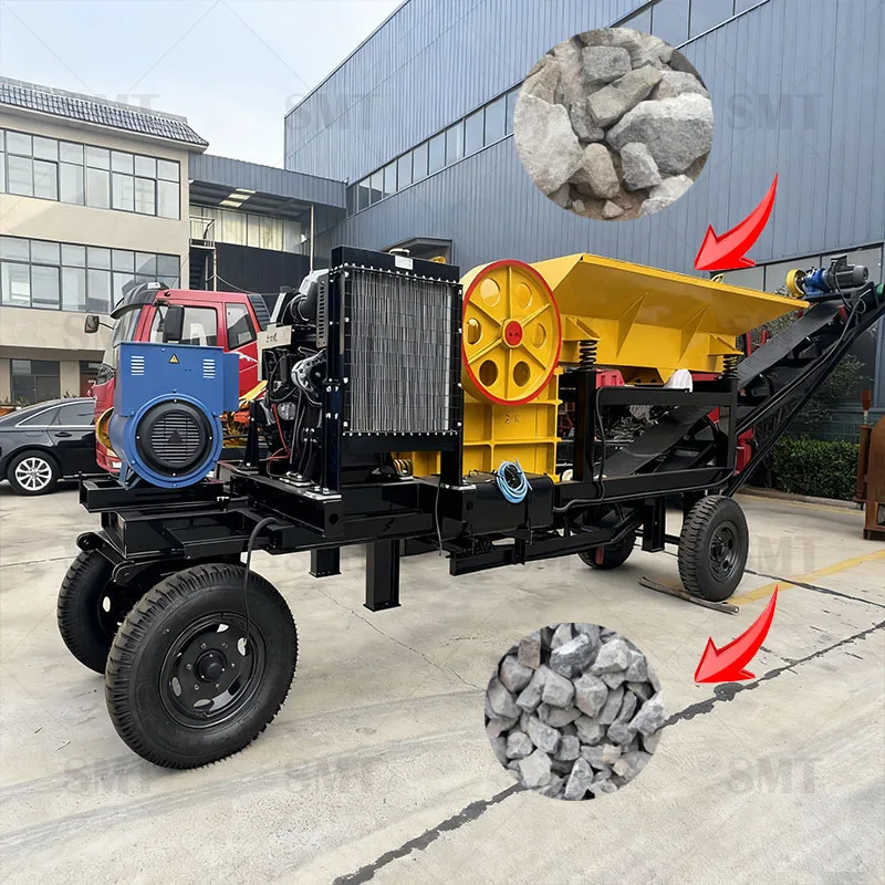Best-selling Overseas PE400x600 diesel Engine Jaw Crusher for Stone Crushing, Concrete Jaw Crusher. Jaw Crusher Manufacturer.