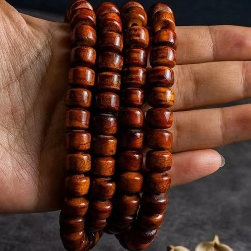 

Buddha Ox Old Materials Bracelet 108 Buddhist Sutra Word Bone Art Series Fried Pattern Beads Bu