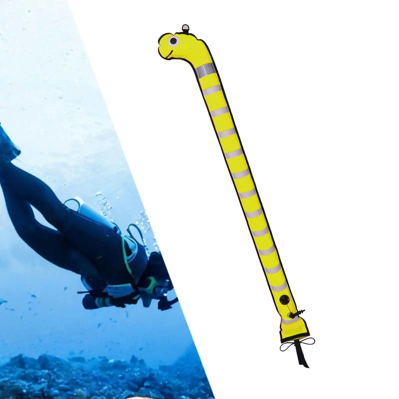 Surface Marker Buoy Underwater Marking Location of Divers Safe Waterproof Highly Visible Floats Diving Equipment Closed Bottom