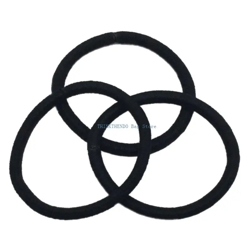 

340D 100 Pieces Black Elastic Hair Bands, Create Beautiful Hairstyles Effortlessly