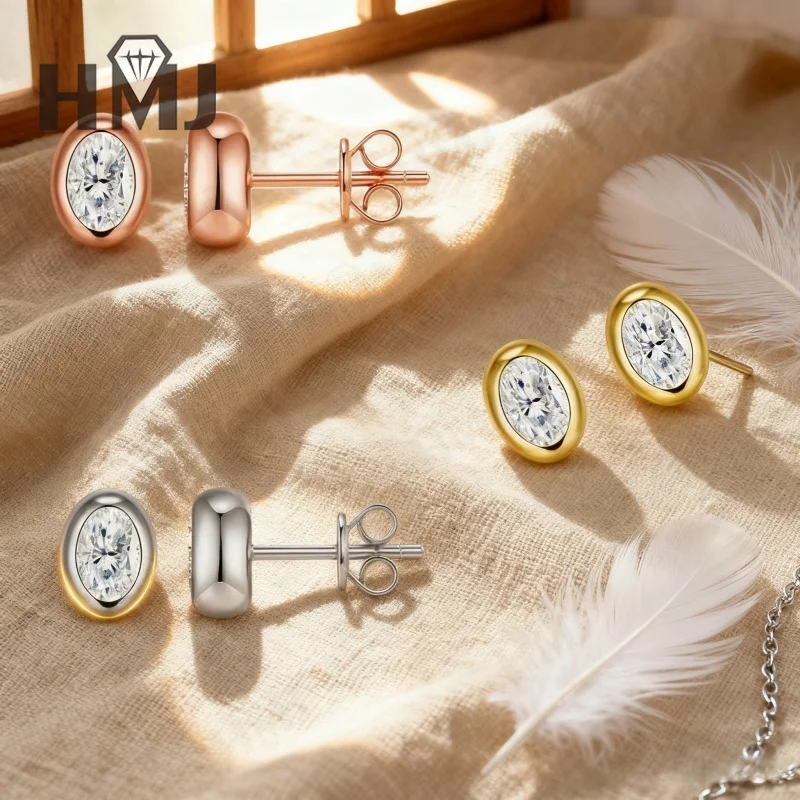 

Moissanite Oval/Round Cut Multicolor Earrings Colorful Sparkle Jewelry for Women Elegant Design Ideal forGifts and Daily Outfits