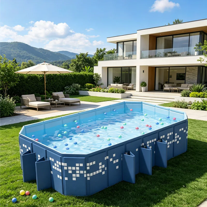 3.1m Non-Inflatable PVC Pool Foldable Outdoor Kids & Baby Play Pool