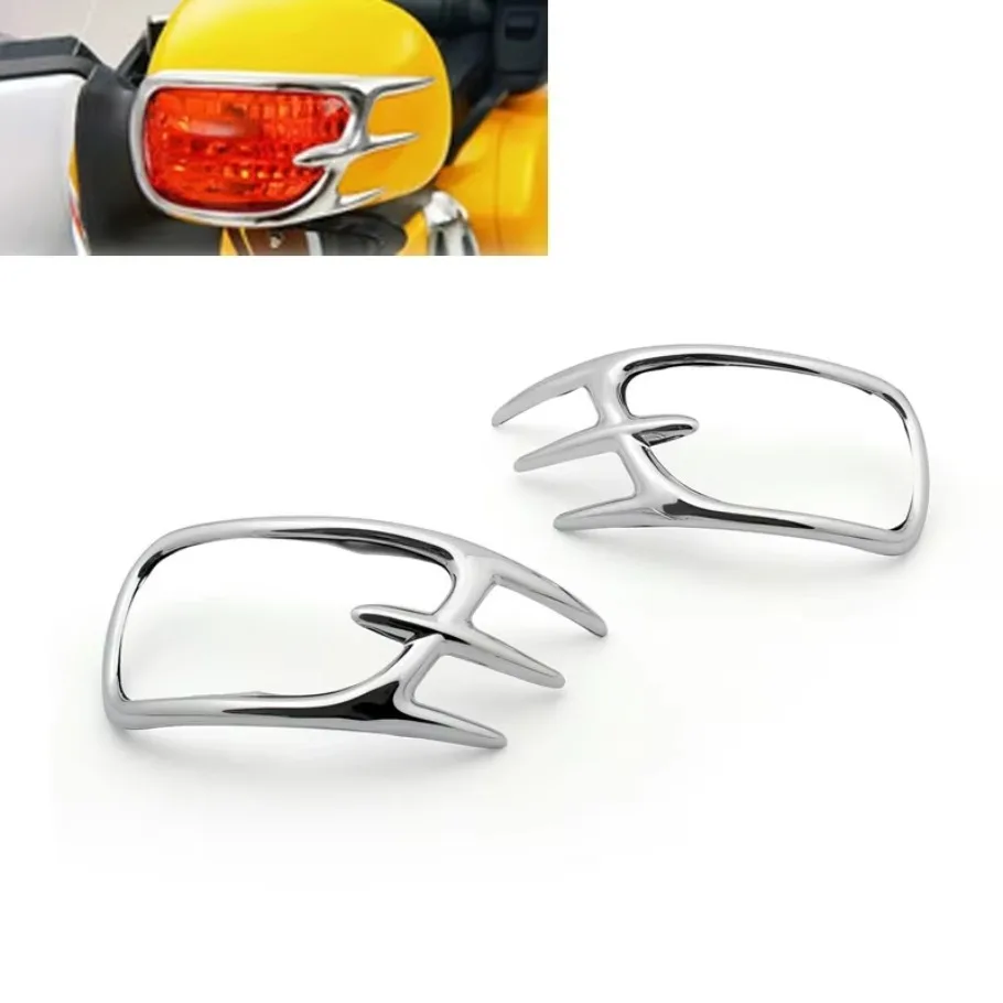 1set Chrome Fairing Mirror Back Accent Grilles Fit for Honda Goldwing GL1800 2001-2017