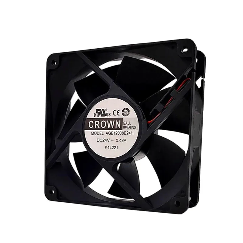 NEW ORIGINAL AGE12038B24U 24v 0.48A 12038 120*120*38mm 12cm COOLING FAN RADIATOR