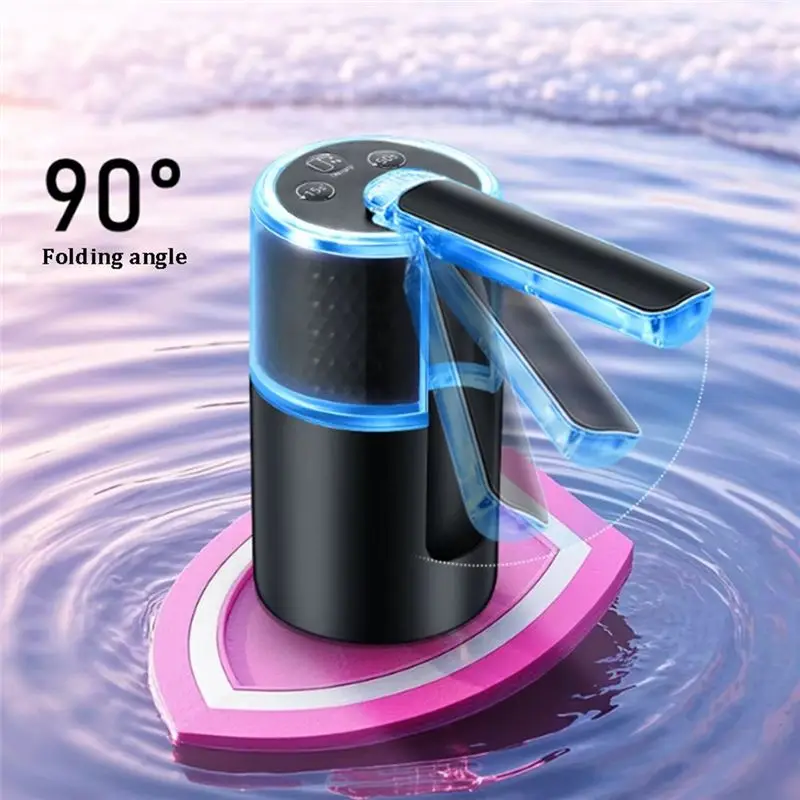 Electric Water Dispenser, Foldable Bottle Pump With Automatic Touch Control For Home, Black-AT36