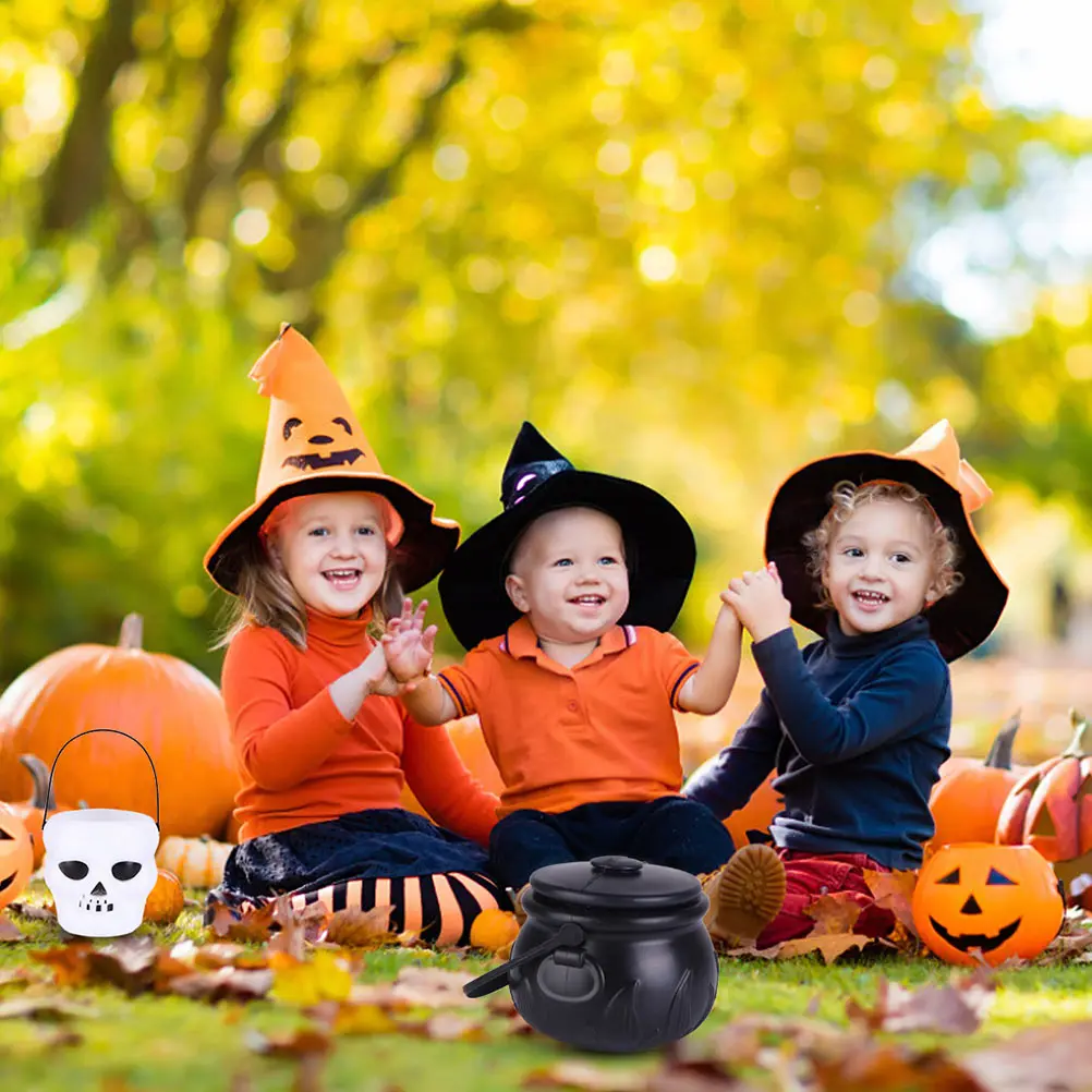 

Cute Witch Halloween Containers Portable Snack Toy Storage Safe Kids Halloween Supplies Lightweight
