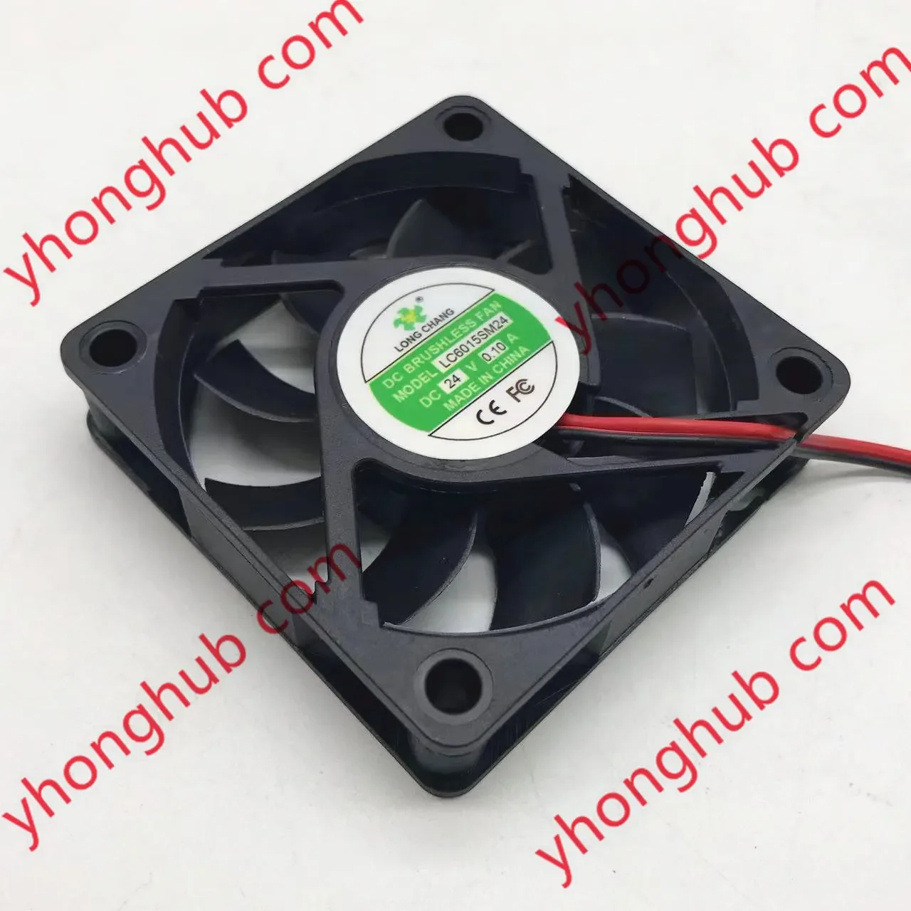LONG CHANG LC6015SM24 DC 24V 0.10A 60x60x15mm 2-Wire Server Cooling Fan