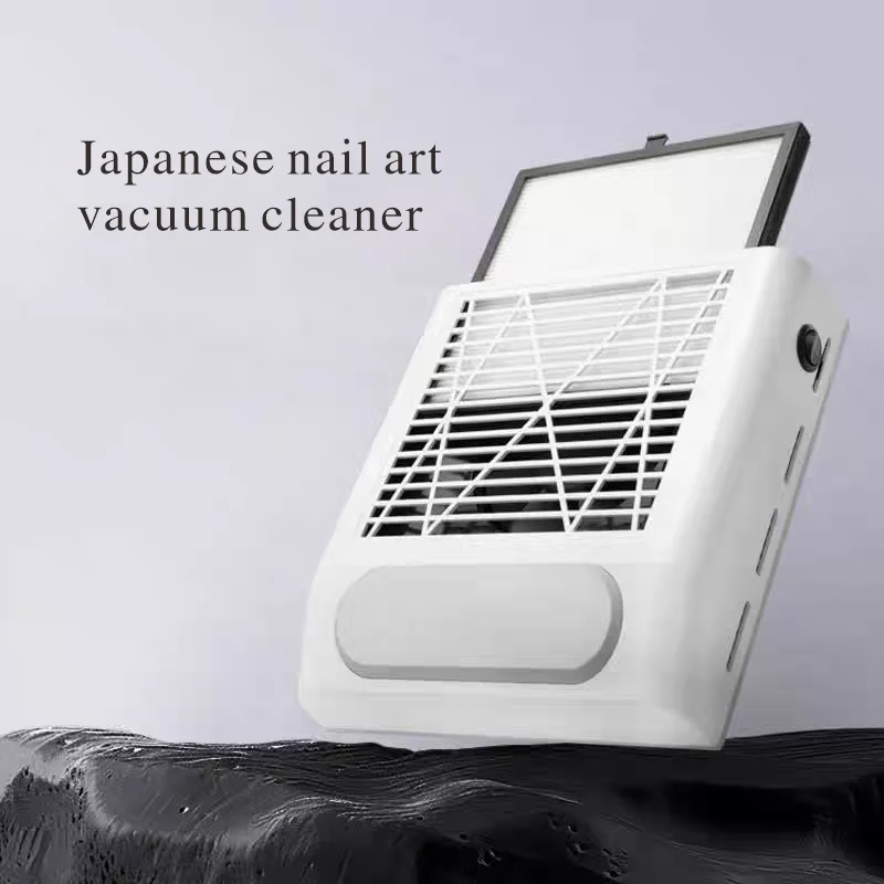 

Nail dust collector with detachable filter, equipped with a powerful vacuum fan vent, suitable for acrylic nail salon equipment