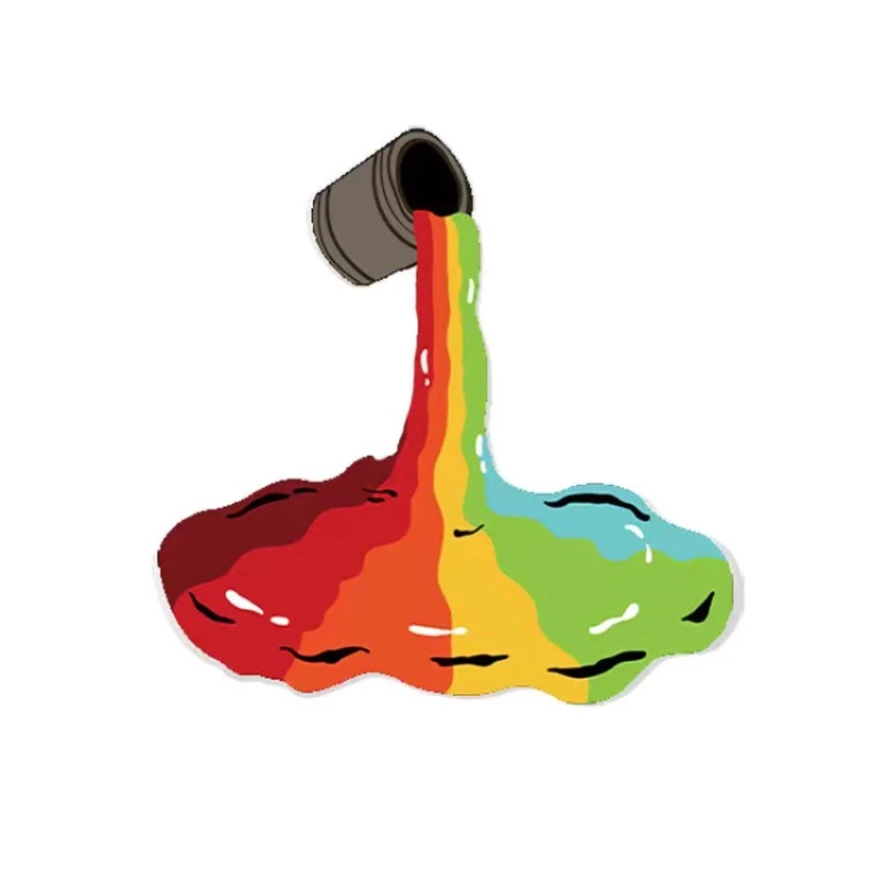 

Rainbow Paint Bucket ins Wall Blanket Tapestry Personality Funny Home Decoration