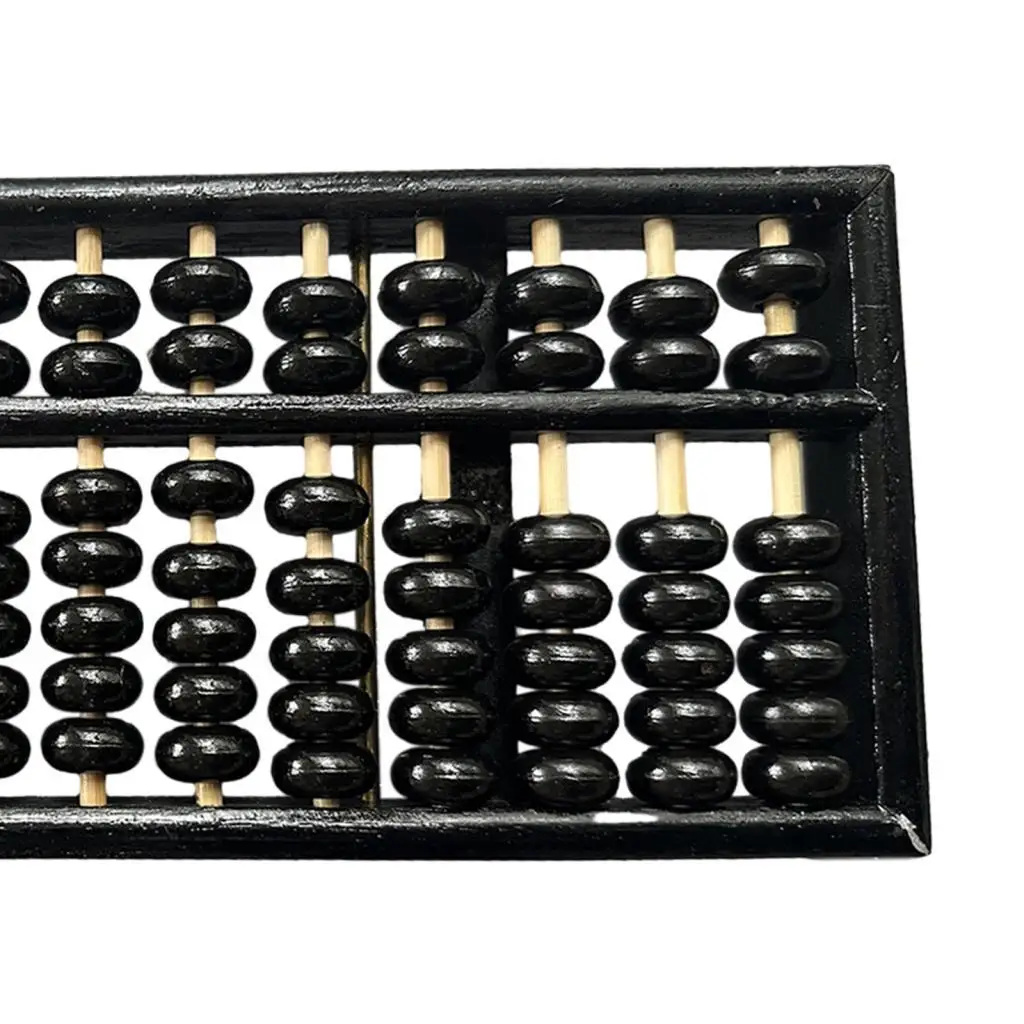 Vintage Style Wooden Abacus 13 Rods Soroban Calculator Traditional Chinese Math Tool for Kids Learning Addition Subtraction