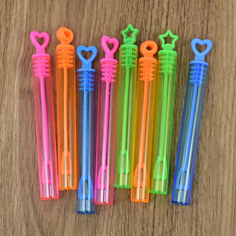 Colorido Bubble Sabão Garrafa, Coração Wand Tubo Vazio, Pinata Filler Brinquedos, Favores De Festa De Aniversário, Presentes De Casamento Para Convidado, 10-50Pcs