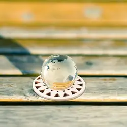 Wooden Crystal Ball Base Moon Lamp Base Glass Sphere Bracket Crystal Ball Holder Wood Display Stand Home Desktop Ornament