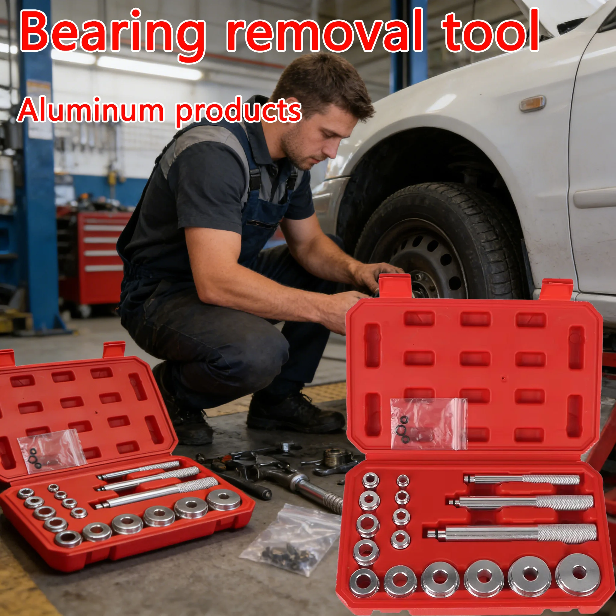

Bearing Disassembly Tool Repair Kit 17 Pcs/Set Seal Driver Installer Remover Automotive Tools Aluminum wheel bearing kit