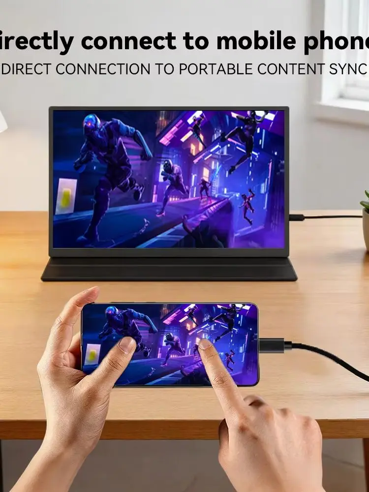SOYO SY15FN60 Tragbarer Monitor, 15,6-Zoll 1080P 60Hz FHD LCD-Display, 72% sRGB 300cd/m² externer Bildschirm für Laptop, Xbox, PS5, Switch, TV-Box, Handy und PC;
