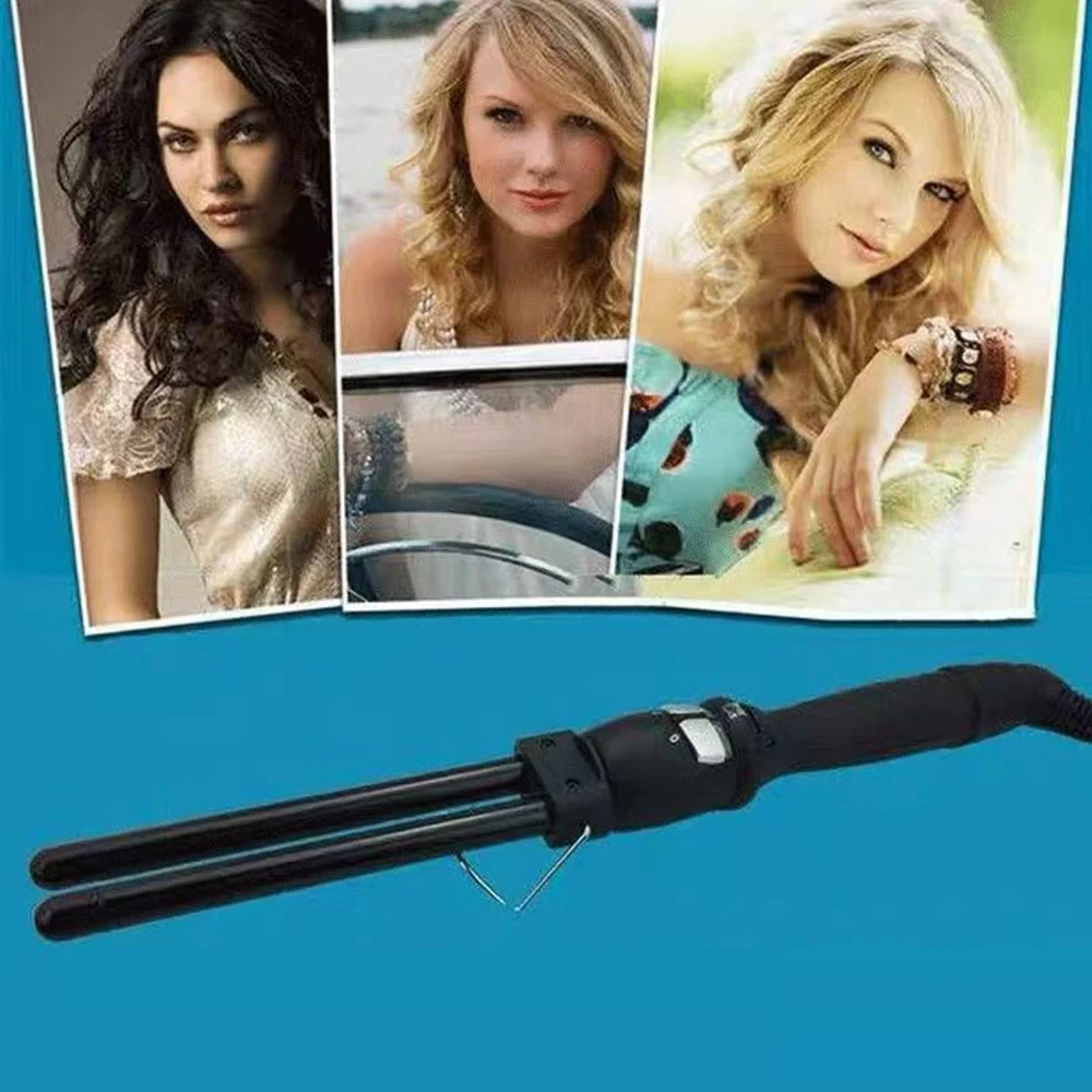 Hair Curling Iron Waver Pear Flower Cone Electric Hair Curler Wand Salon Hot Perm Styling Tool 13MM