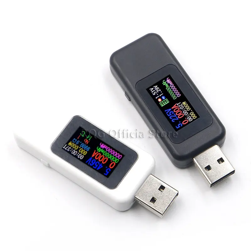 Probador USB 10 en 1, voltímetro Digital de CC, amperímetro, medidor de voltaje de corriente, amperímetro de voltios, detector, indicador de