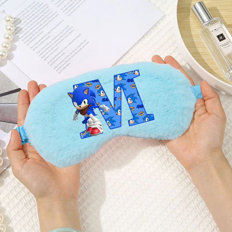 قناع عين قطيفة جديد من Sonics للنوم بشكل أفضل مطبوع عليه حروف كرتونية مقاومة للضوء غطاء عين ليلي أنيق لطيف وناعم معصوب العينينين