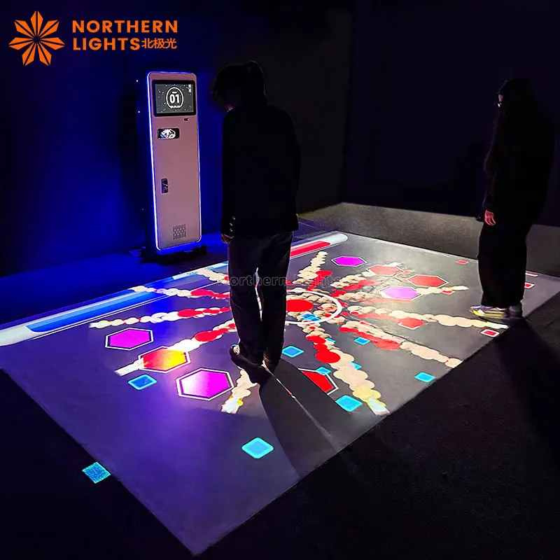 Portable Ground Projection Sport System Northern Lights All-in-One Interactive Projector Game 500W Power 2-Year Warranty For Gym
