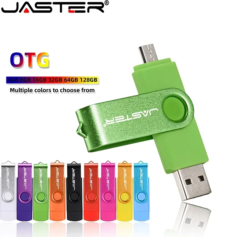 JASTER 10 PCS LOT USB flash drive 32GB 3 in 1 OTG Pen Drive 64GB Free TYPE-C Adapter Gift Micro USB stick 16GB External Storage