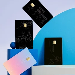 Love Yourself 꽃 만화 신용 카드 스킨 스티커, 은행 카드 버스 메트로 카드 스티커, 방수 여성 선물