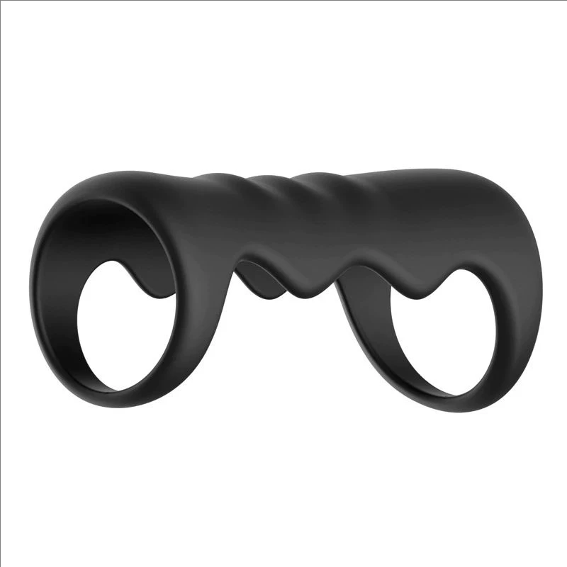 Male Penis Cock Rings Silicone Ruyi Rings Delay Ejaculation Sexy Erection Locked Sperm Rings Couple Lover Sex Toys For Men Black