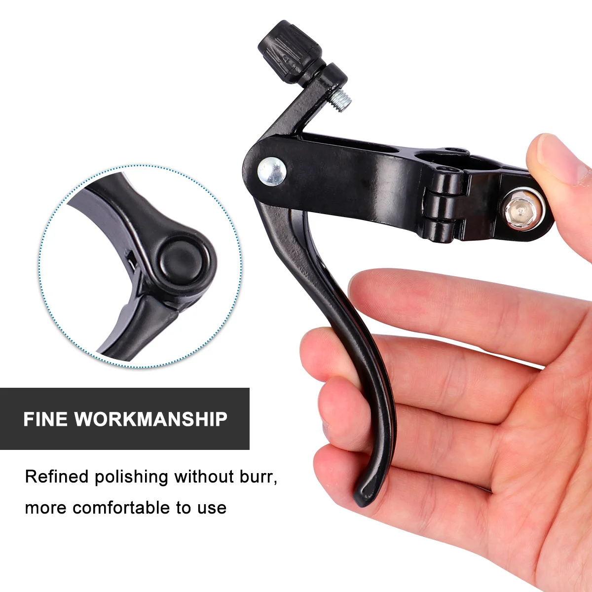 

1Pair Sturdy Aluminum Alloy Bike Brake Handle Musthave Accessory Easy Installation Black Bike Brake Lever Brakes