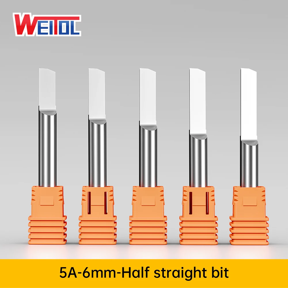 

Weitol 5A 6mm shank tungsten carbide half straight bit wood router bit CNC milling cutter for PVC/MDF/solid wood