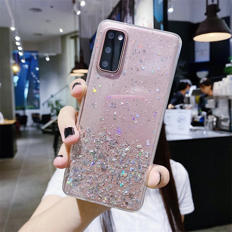 Shiny Bling Glitter Soft Phone Case For Samsung Galaxy A13 A52 A52S A32 A23 A33 A53 A73 A11 A22 A52 A72 A50S A20S Silicone Cover