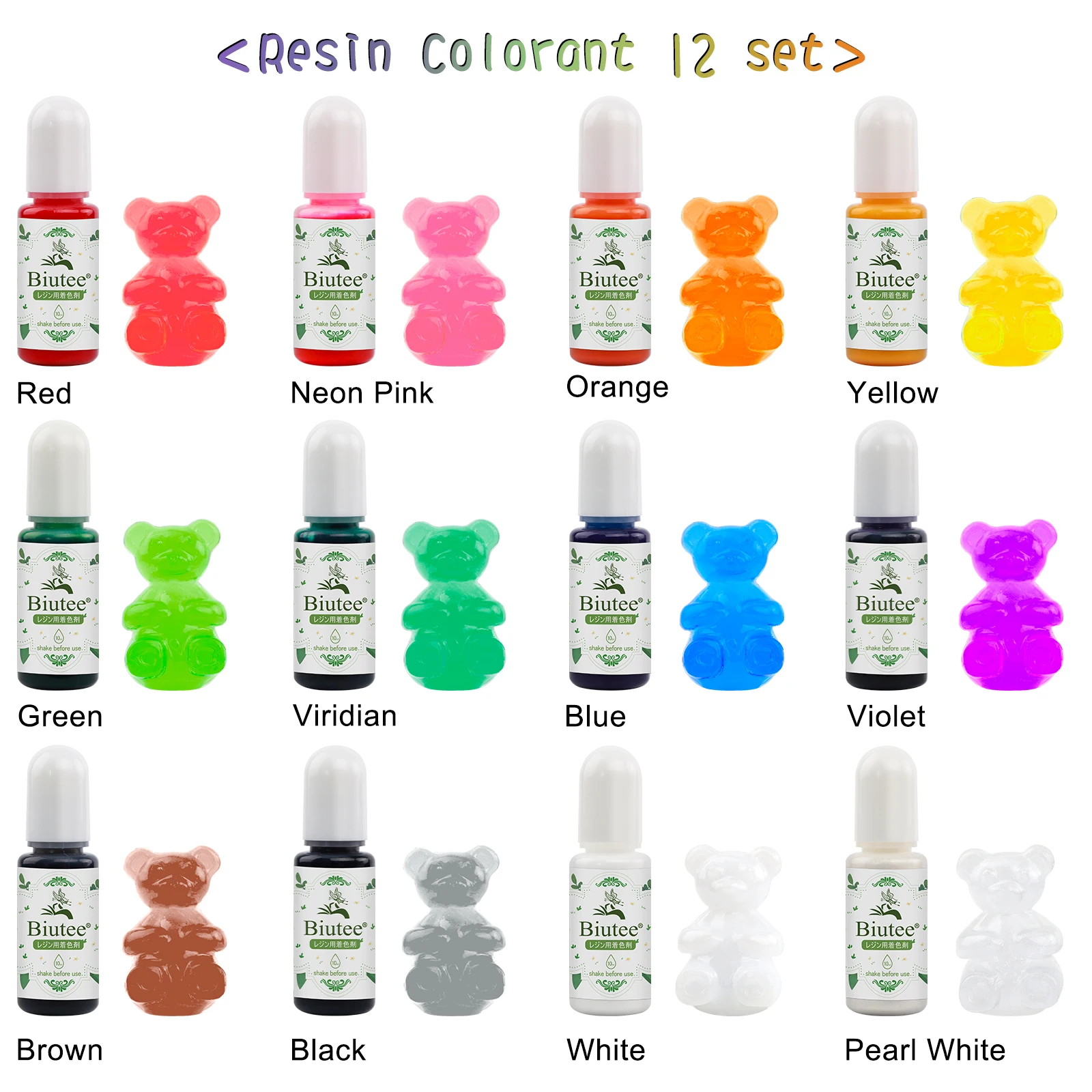 Pigmentos de resina para fabricación de joyas, molde de resina epoxi UV, colorante líquido, suministros para manualidades, 10ml